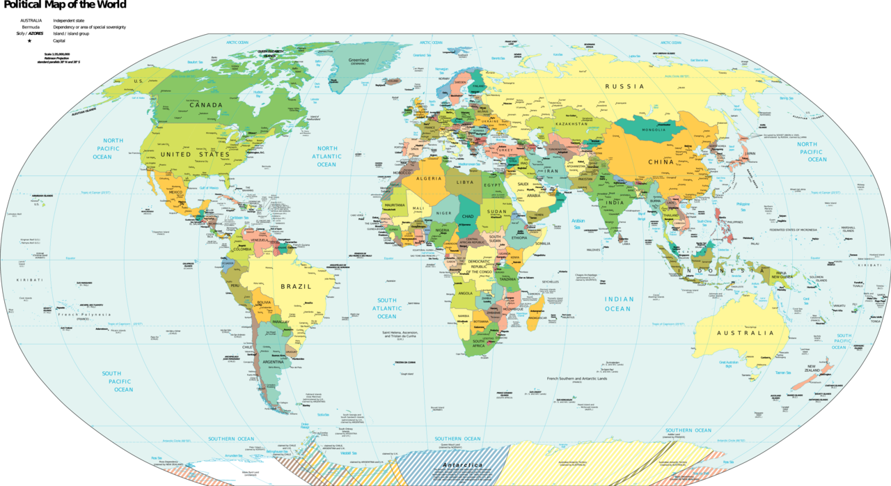Une carte politique du monde