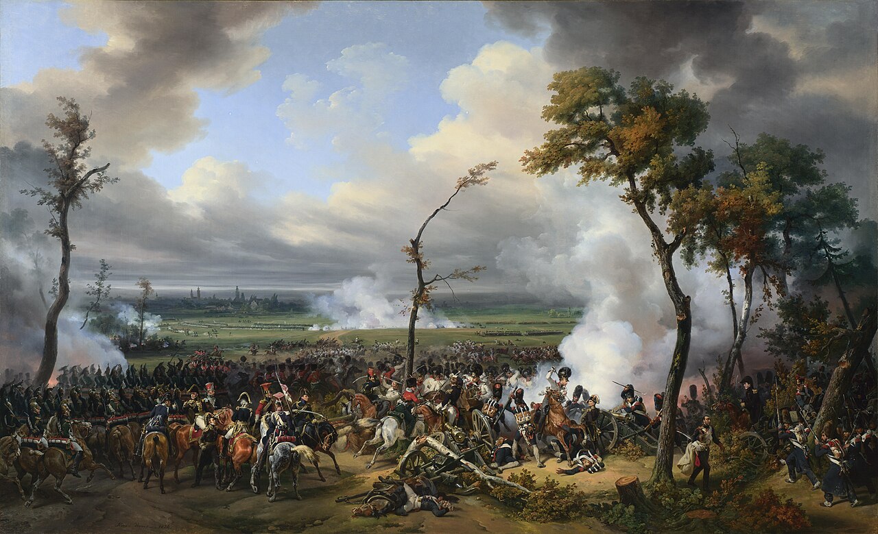 Peinture d'une bataille napoléonienne