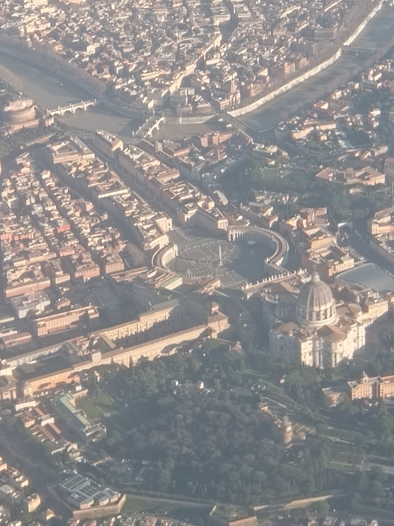 La cité du Vatican vue du ciel